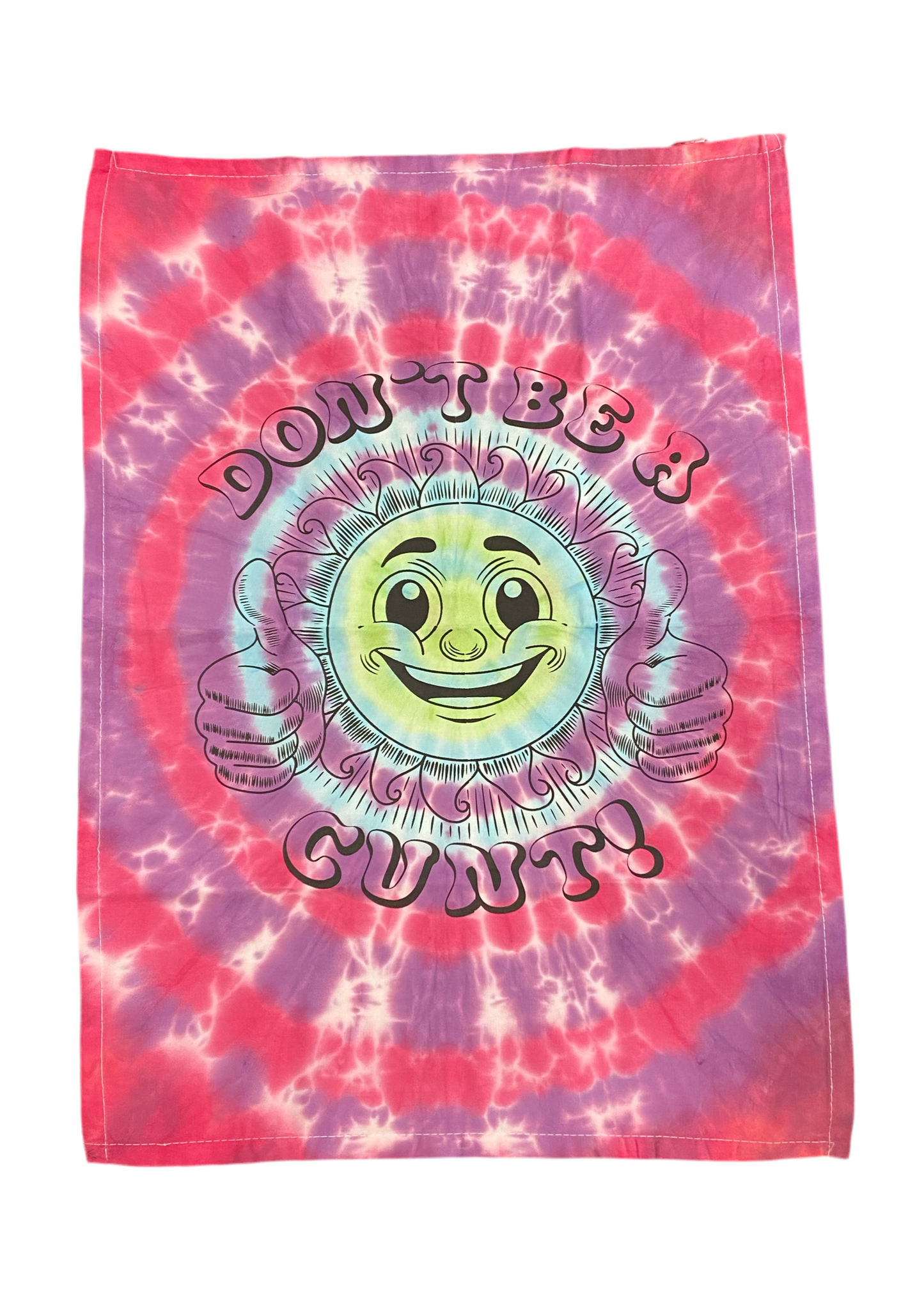“Don’t Be a C*NT” Tie-Dye Tea Towel