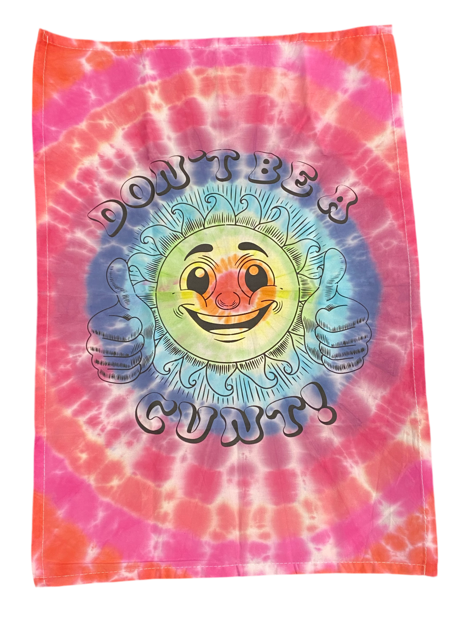 “Don’t Be a C*NT” Tie-Dye Tea Towel