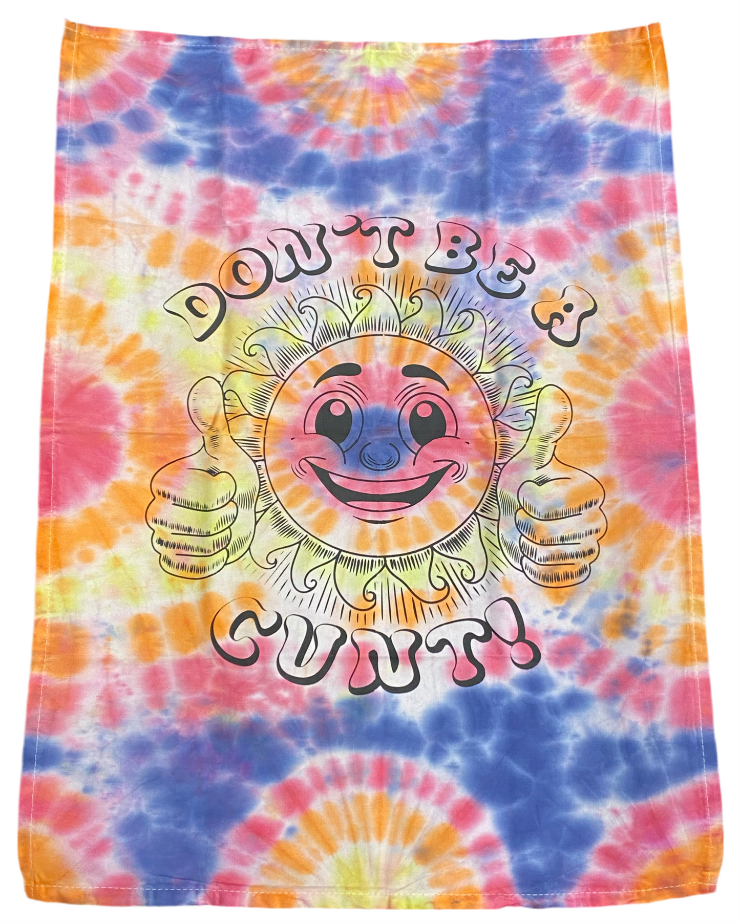 “Don’t Be a C*NT” Tie-Dye Tea Towel