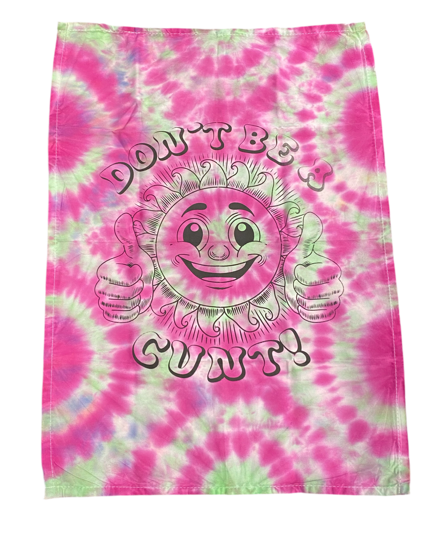 “Don’t Be a C*NT” Tie-Dye Tea Towel