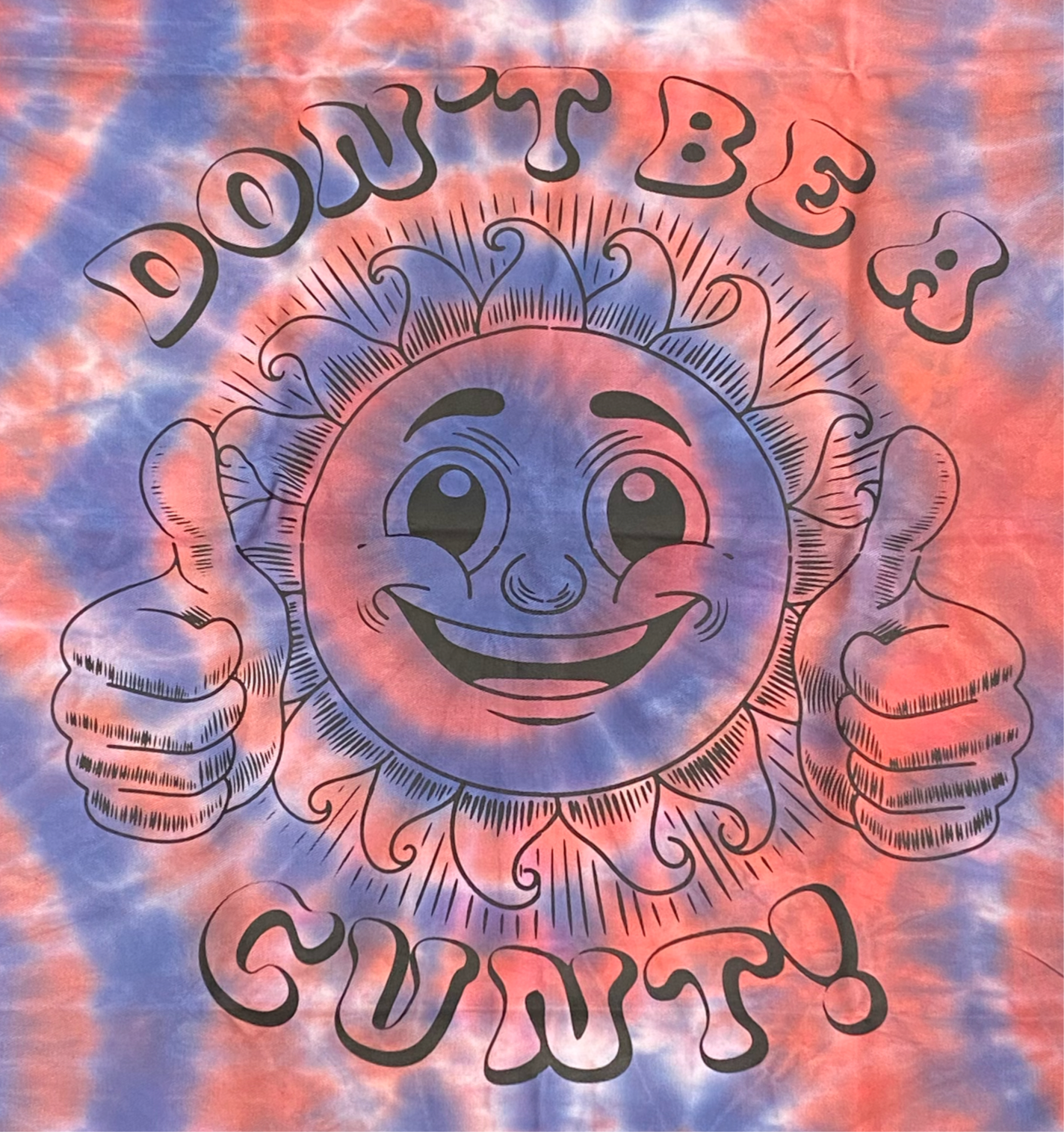 “Don’t Be a C*NT” Tie-Dye Tea Towel