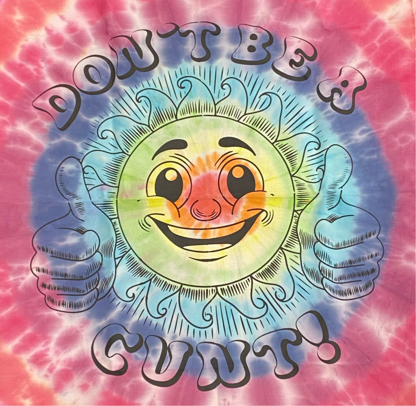 “Don’t Be a C*NT” Tie-Dye Tea Towel